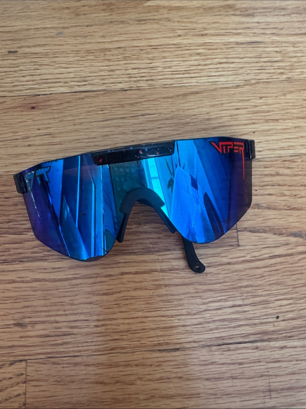 Blue Mirrored Shield Sunglasses - Pit Viper